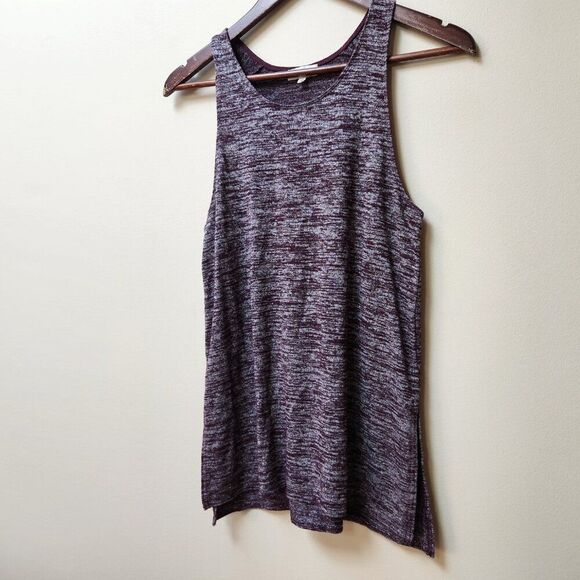 🌻Aritzia Wilfred Free jersey knit tank top / burgundy/grey - Picture 2 of 5